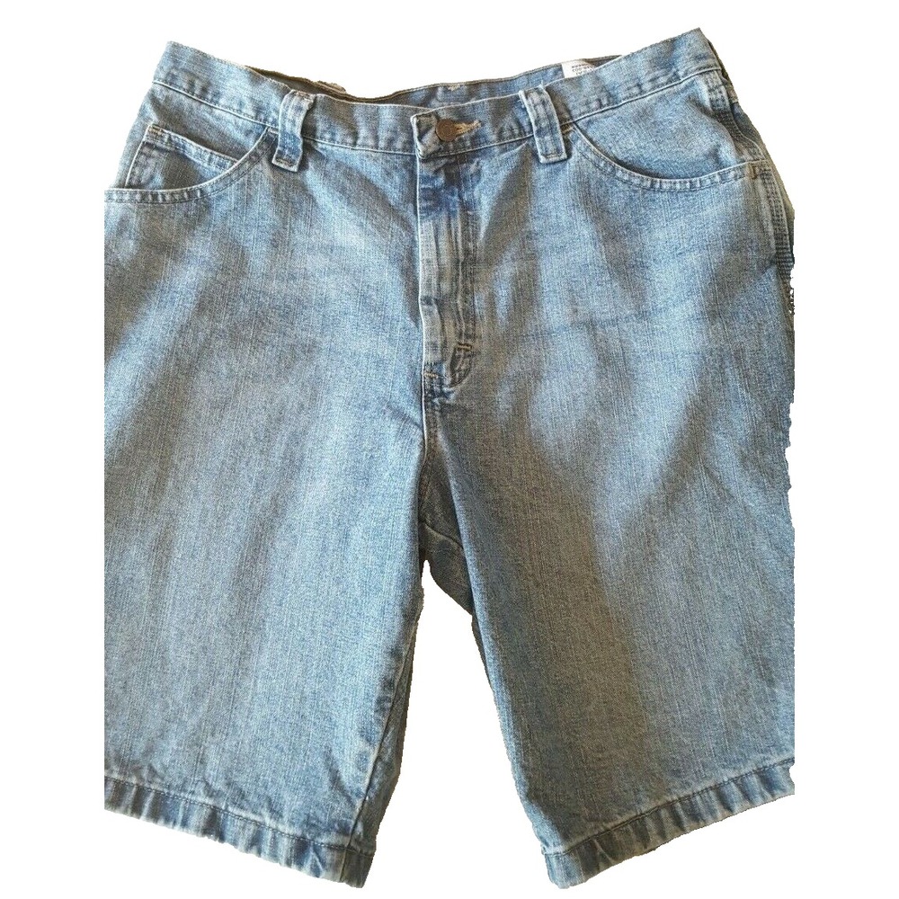 Wrangler Men's Cargo Shorts Denim Size 34 Light Wash 34/9.5"